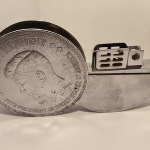Silver Coin-Shaped Lighter